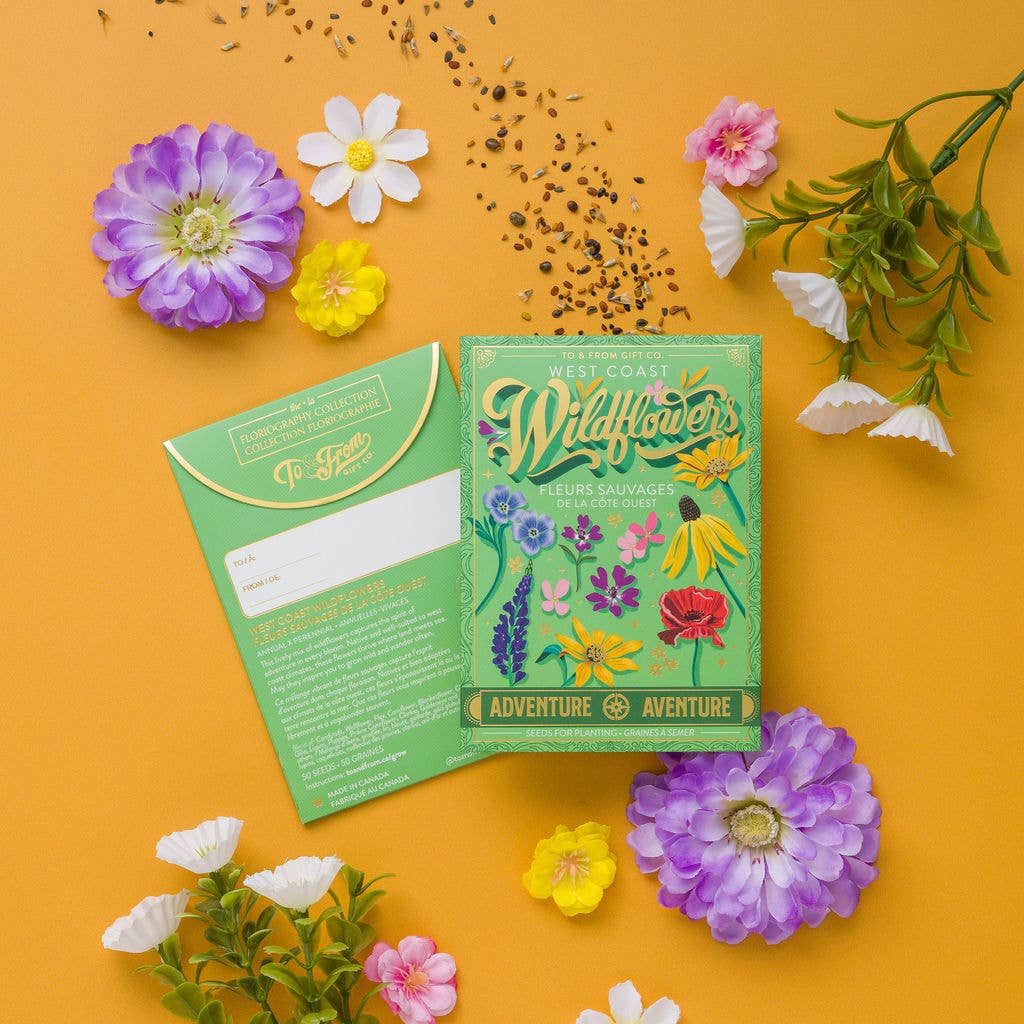 Seed Packet - West Coast Wildflowers (Adventure) - Gold Foil