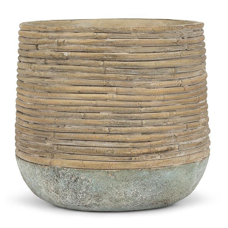 Medium Rattan Wrap Look Planter