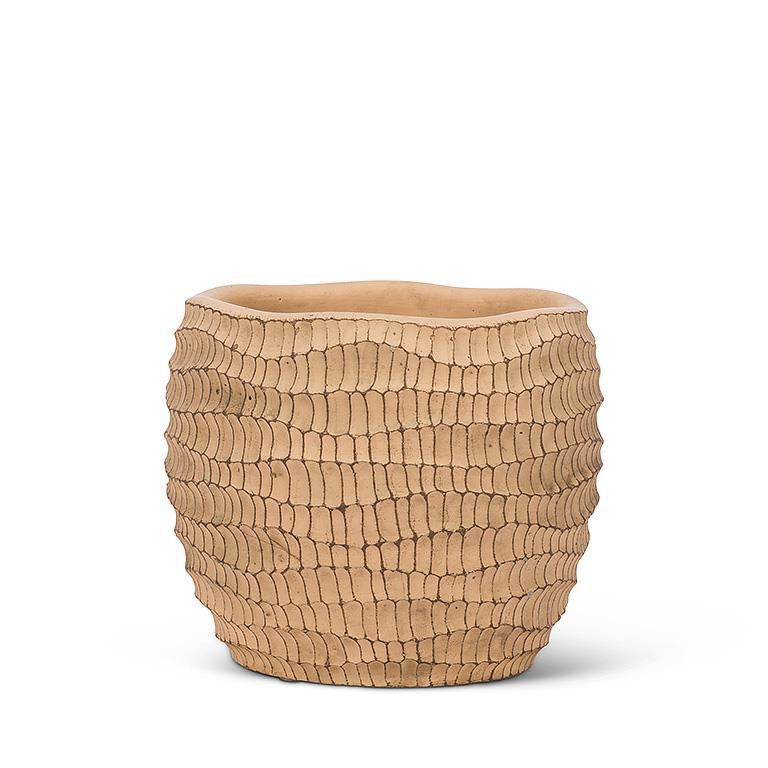 Small Ridged Round Planter 4&quot;H