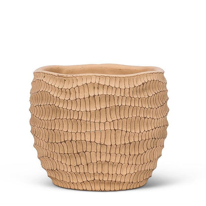 Medium Ridged Round Planter 4&quot;H