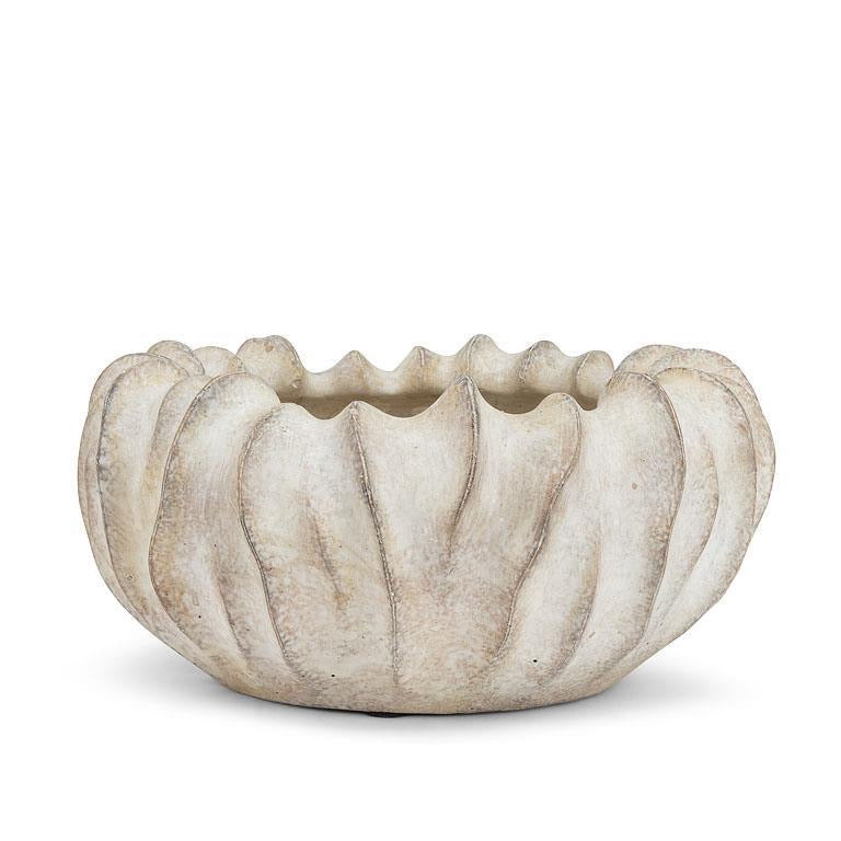 Low Wavy Pod Style Planter 4&quot;H