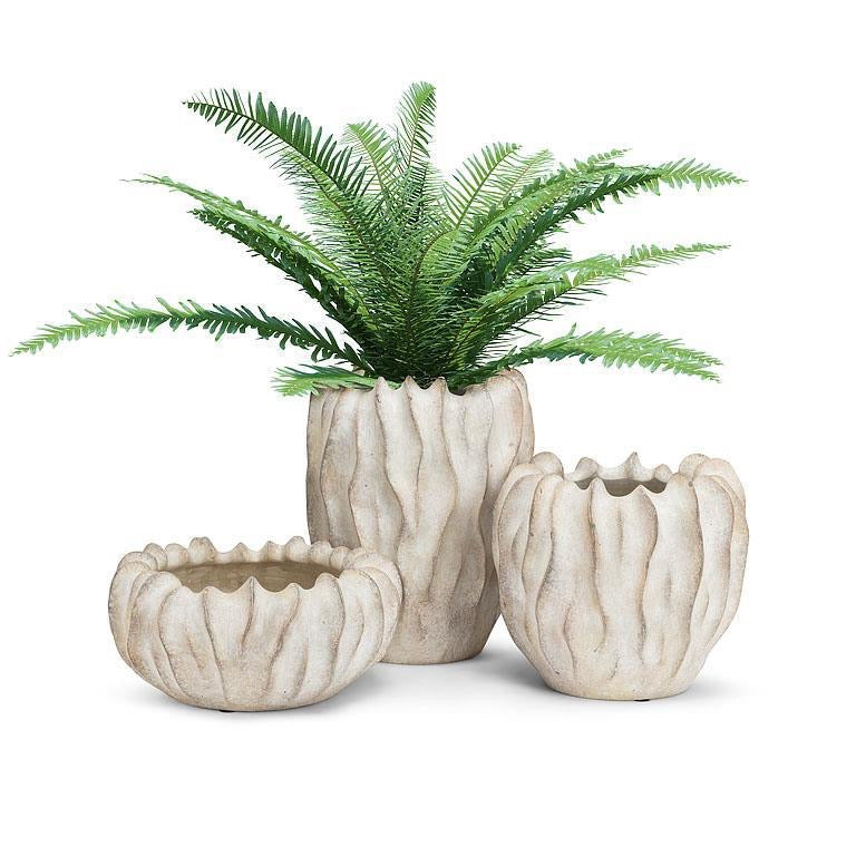 Low Wavy Pod Style Planter 4&quot;H