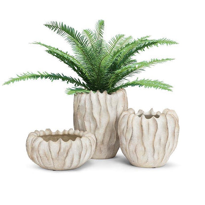 Medium Wavy Pod Style Planter 10&quot;H