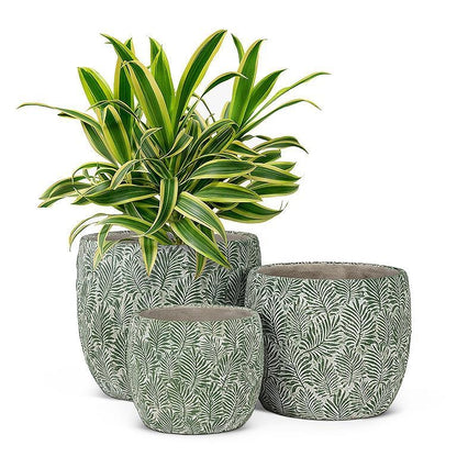 Medium Green Leaf Planter 7&quot;D