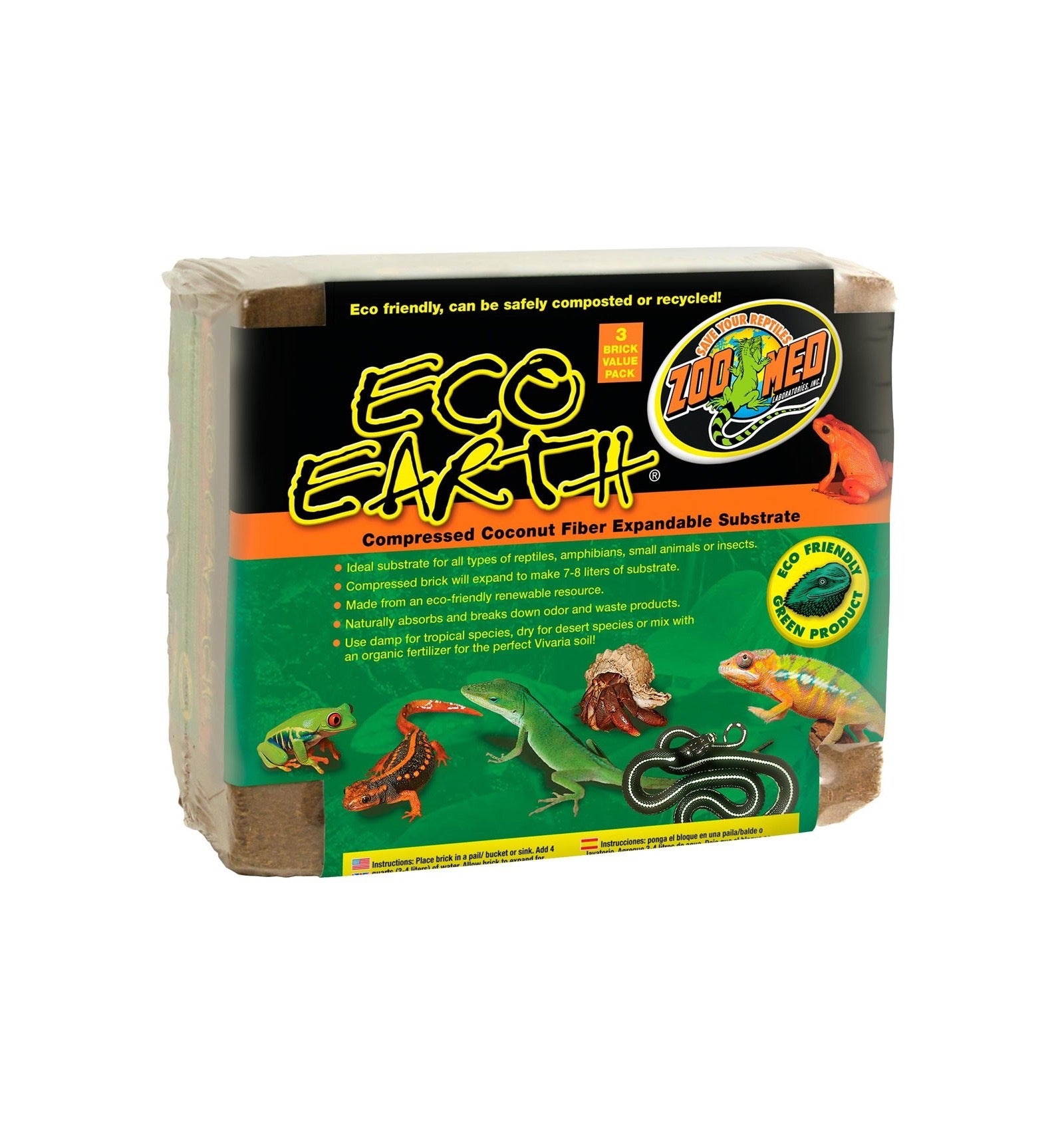 Coco Fiber Eco Earth - 3 Pack