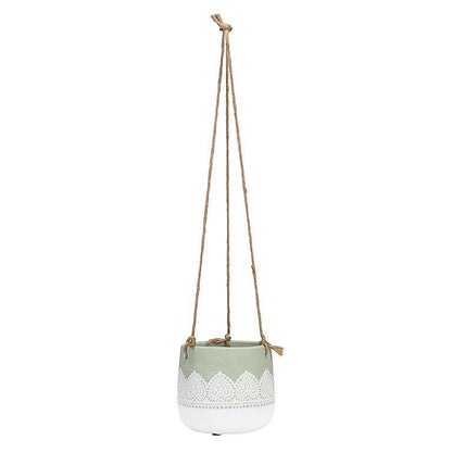 Lace Edge Hanging Planter