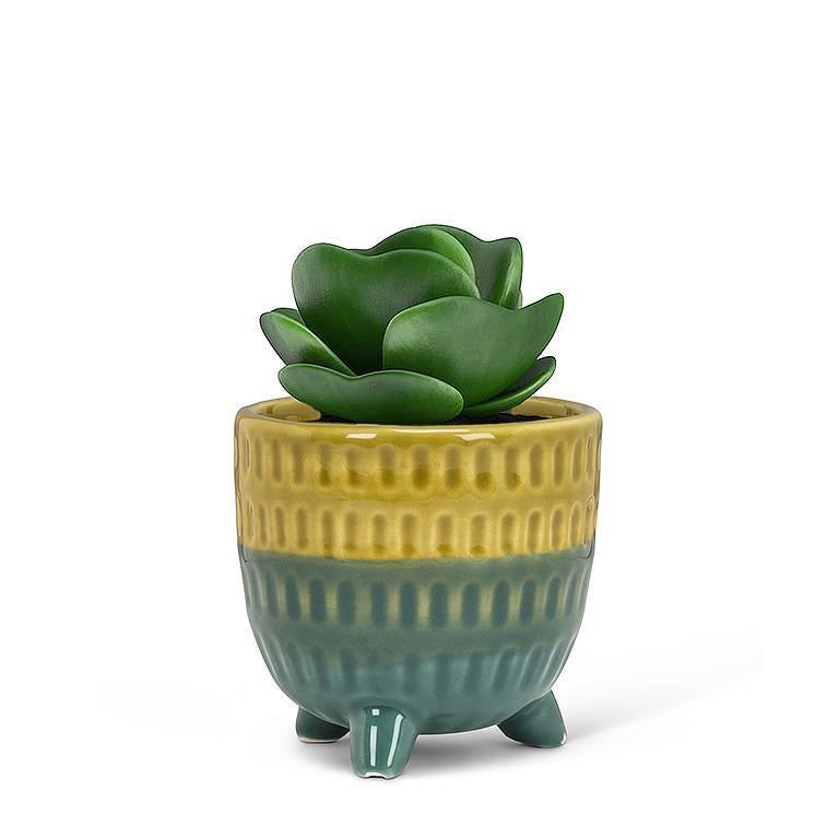 Small Two Tone Footed Planter 3&quot;D