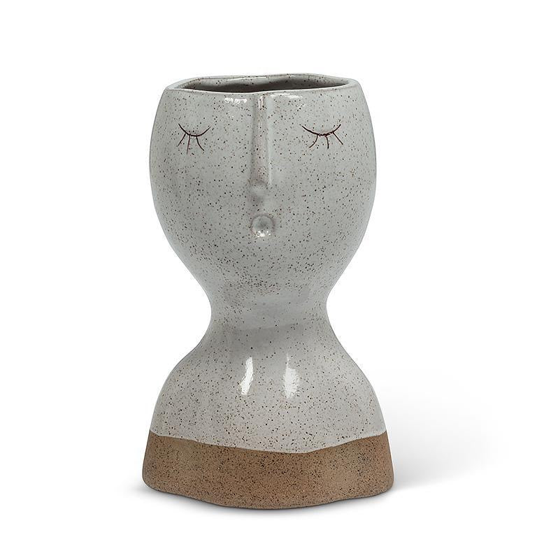 Small Eyes Closed Face Vase 5.5&quot;H