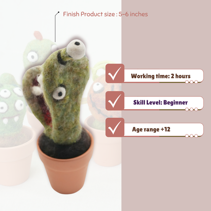 DIY Needle Felting Monster Kit – Flytrap