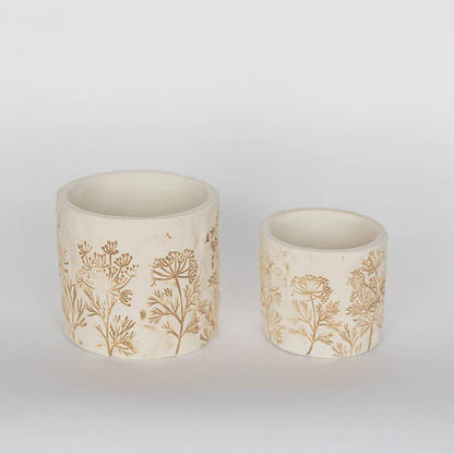 Cement Flower Pot, Set Of 2