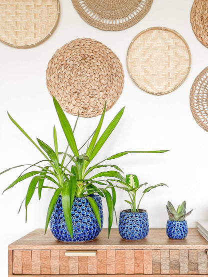 Isla Ceramic Planter Pot, Includes Drainage Hole and Plug: Small 3.25&quot;