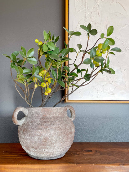 Siena Rustic Vintage-Style Ceramic Vase: Medium