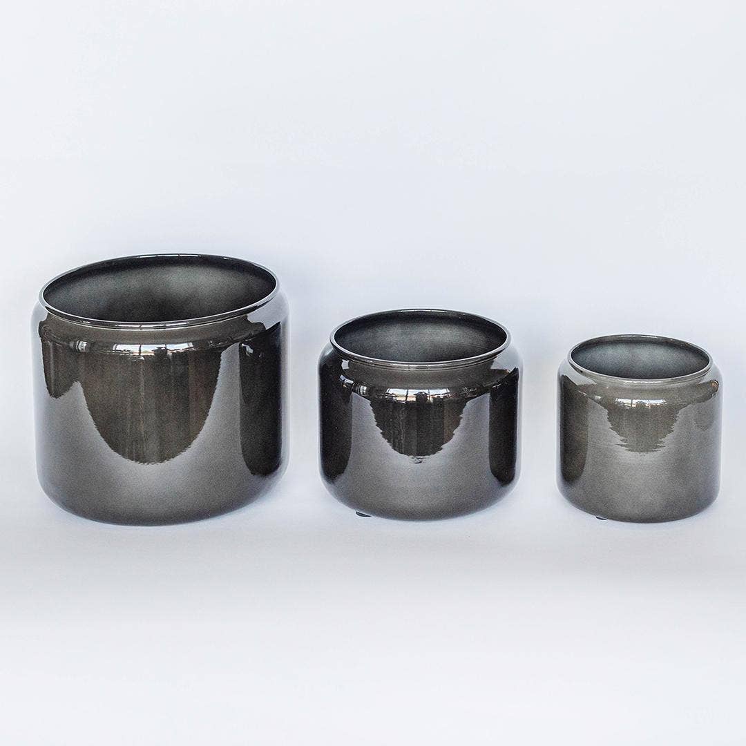 9.8"/7.8"/6.3" Outdoor/Indoor Metal Planters, Set of 3
