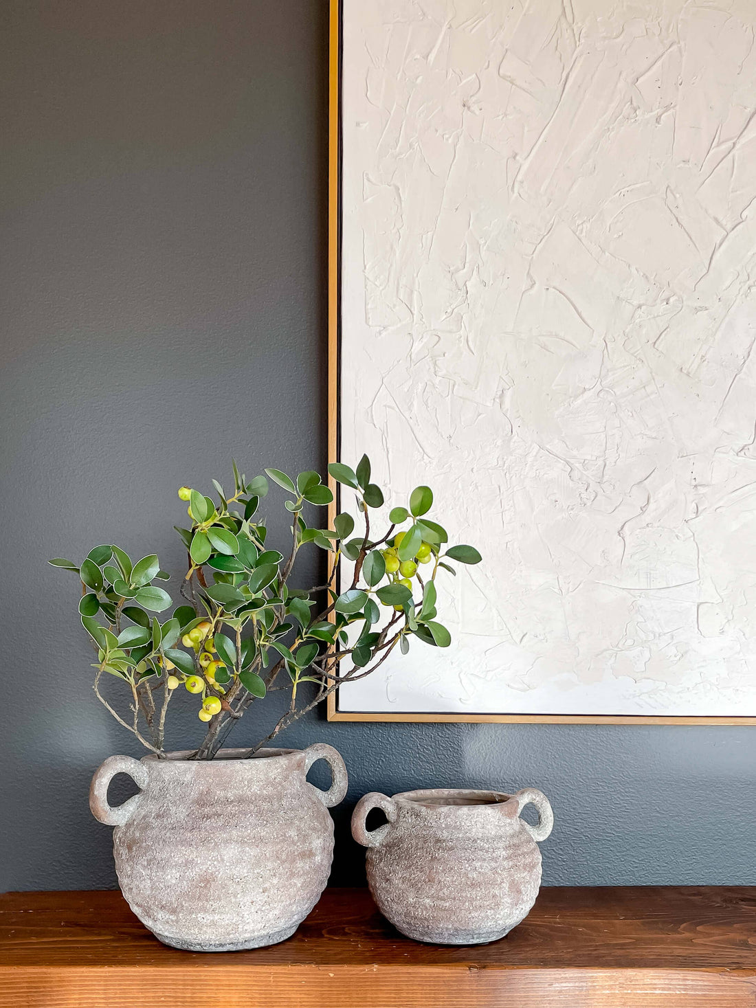 Siena Rustic Vintage-Style Ceramic Vase: Medium