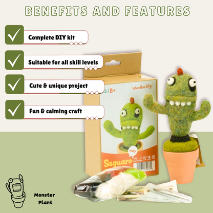 DIY Needle Felting Monster Kit – Saguaro