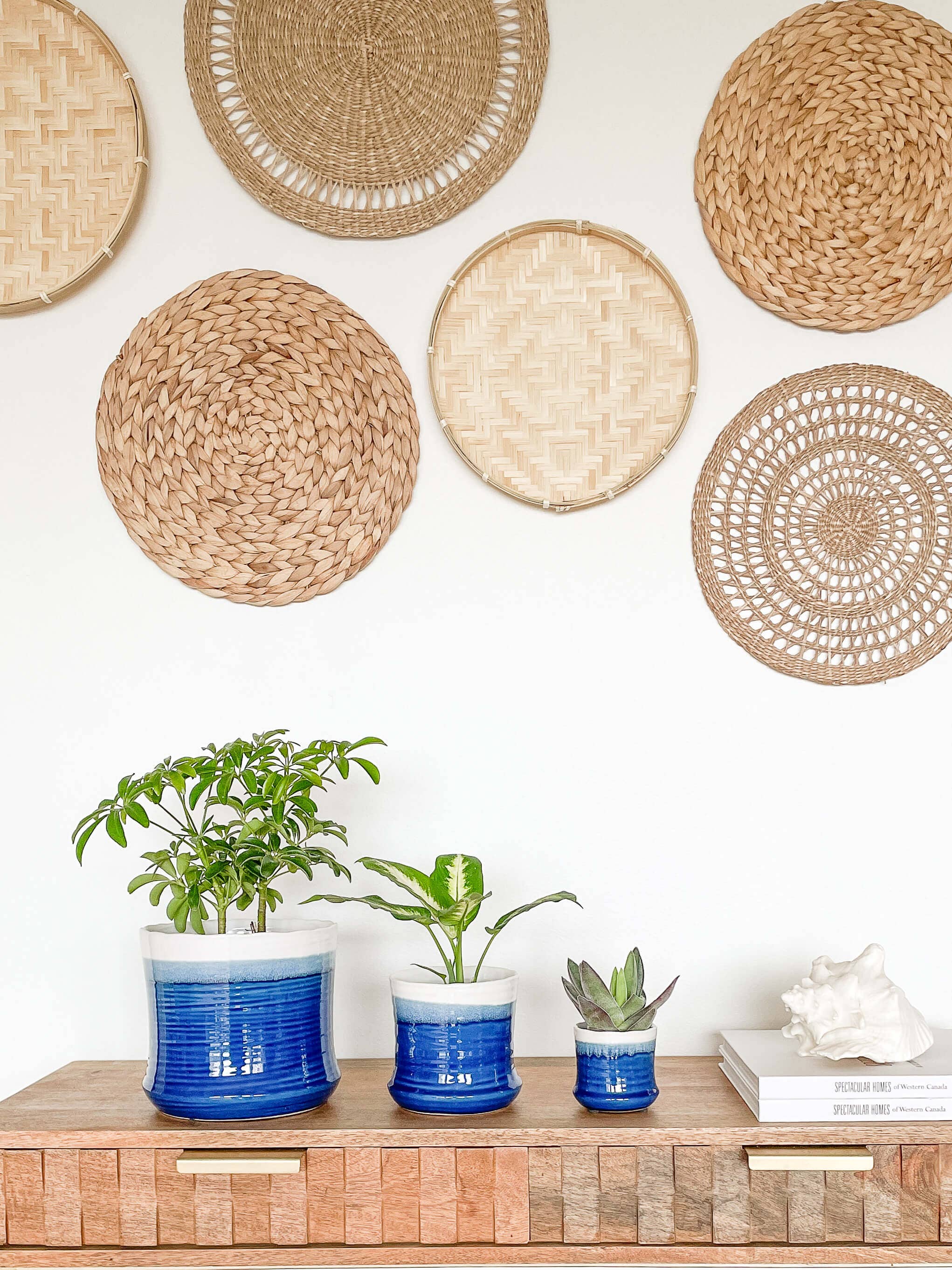 Selene Ceramic Plant Pot, Planters with Drainage Hole: Medium 5&quot;