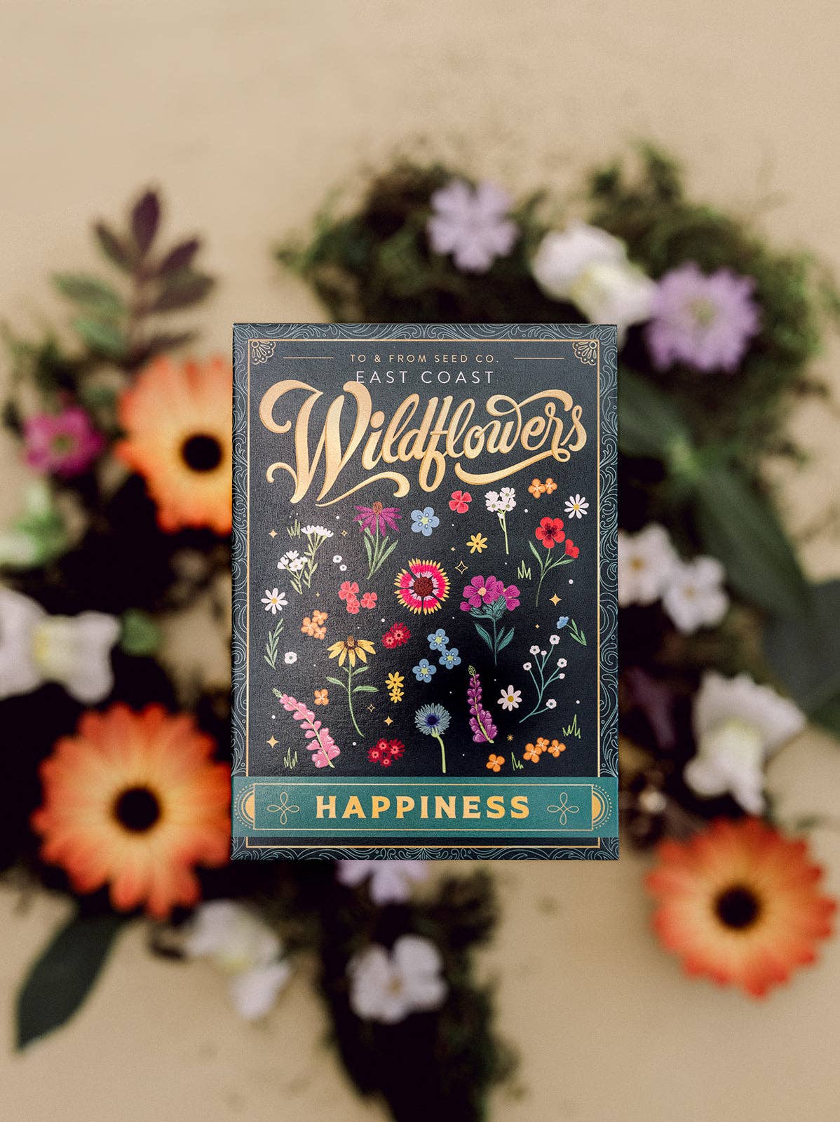 Seed Packet - East Coast Wildflowers (Happiness) - Gold Foil