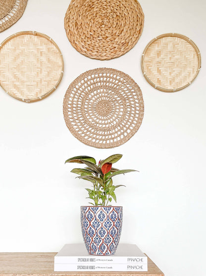 Amara Ceramic Planter Pot, Unique Pattern Plant Pots