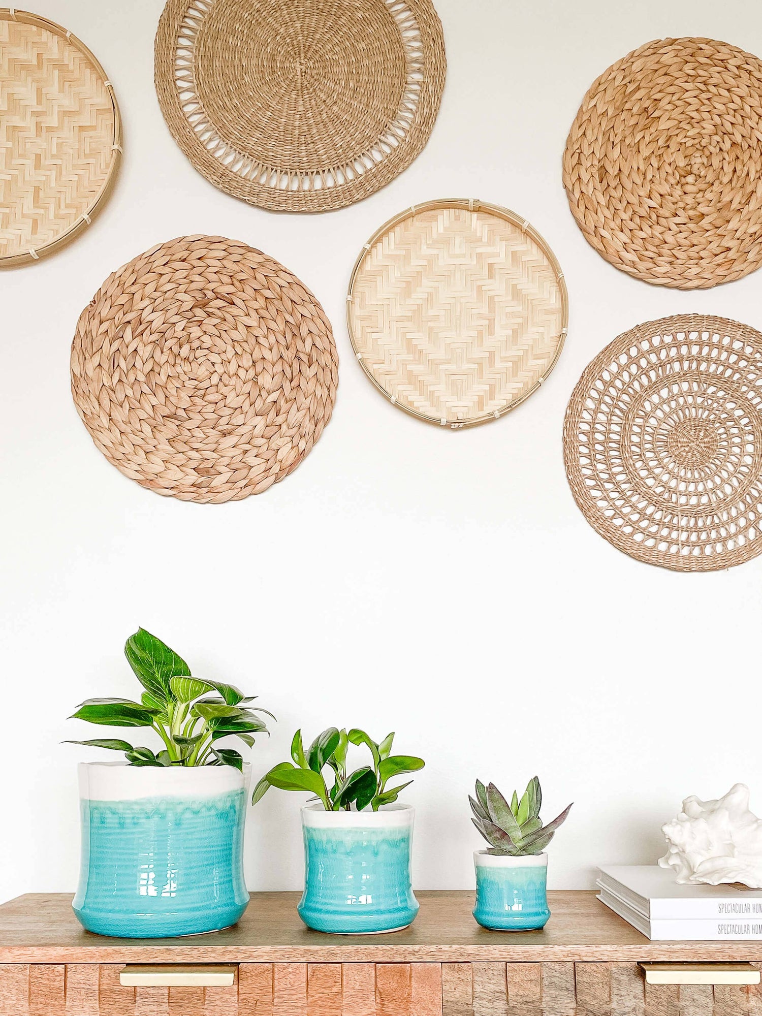 Aria Ceramic Planter Pot, Includes Drainage Hole and Plug: Medium 5&quot;