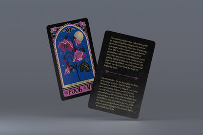 One Card Tarot Reading - Floriography - Purple Foil