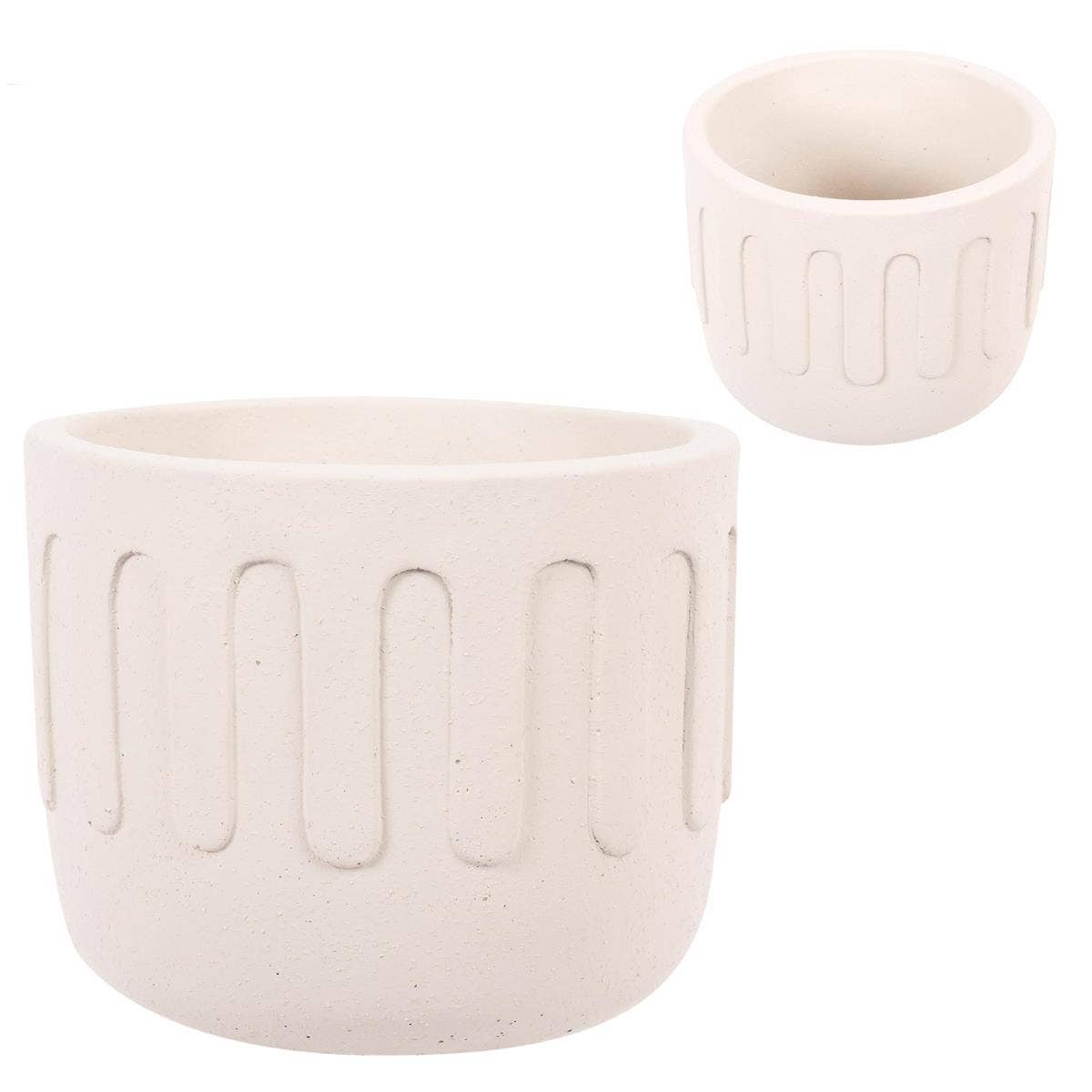 Stieg Concrete Planter, 7"D/6"D/5"D: 7"D