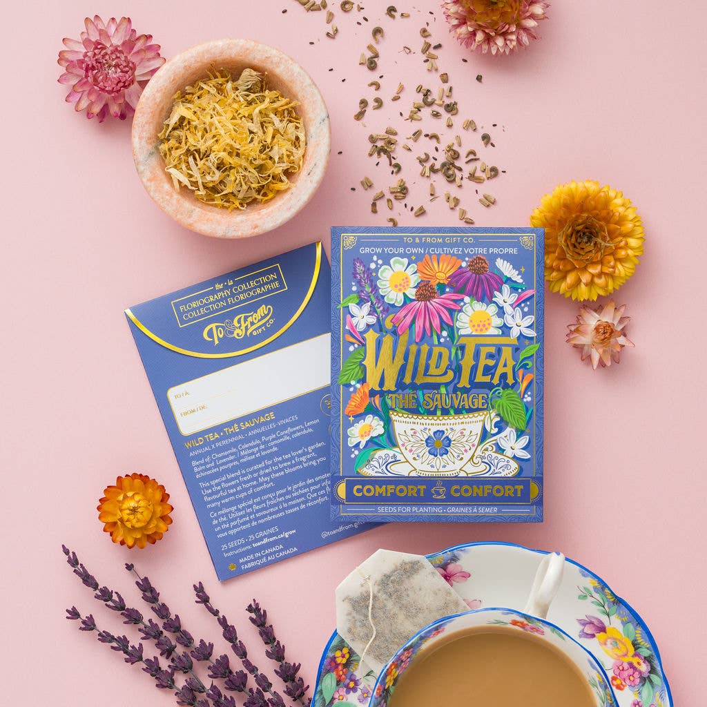 Seed Packet - Wild Tea Flowers (Comfort) - Gold Foil