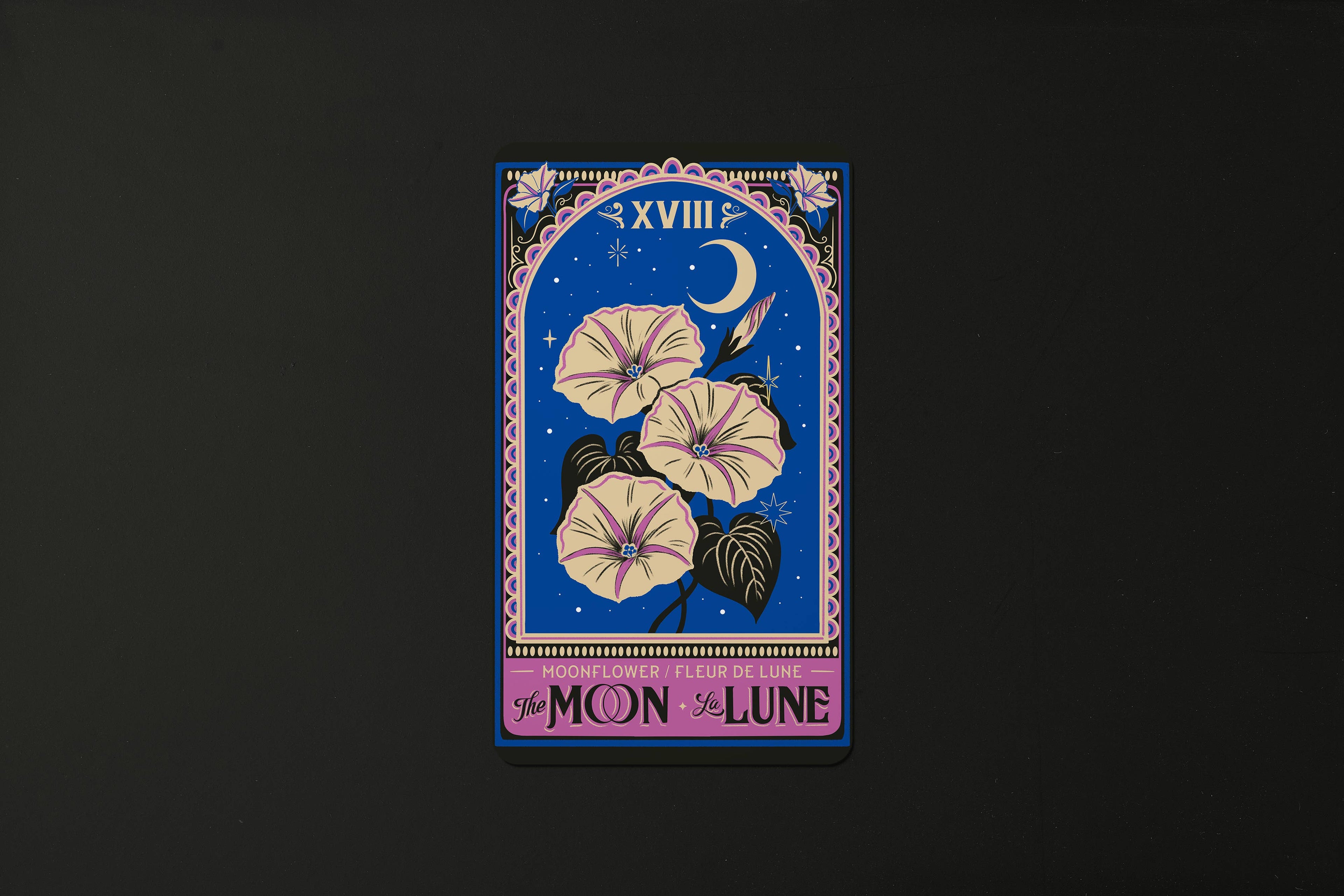 One Card Tarot Reading - Floriography - Purple Foil