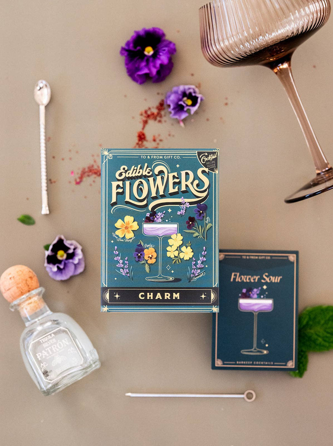 Seed Packet - Edible Flowers with cocktail recipe (Charm)
