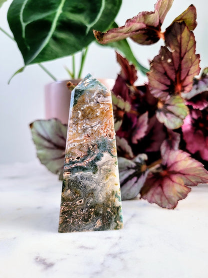 Druzy Pink Moss Agate