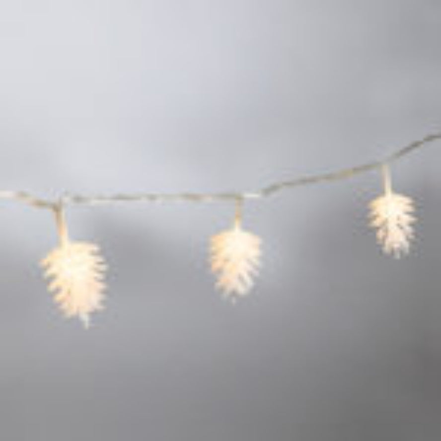 Pinecone Lightstring-Wht-72&quot;L