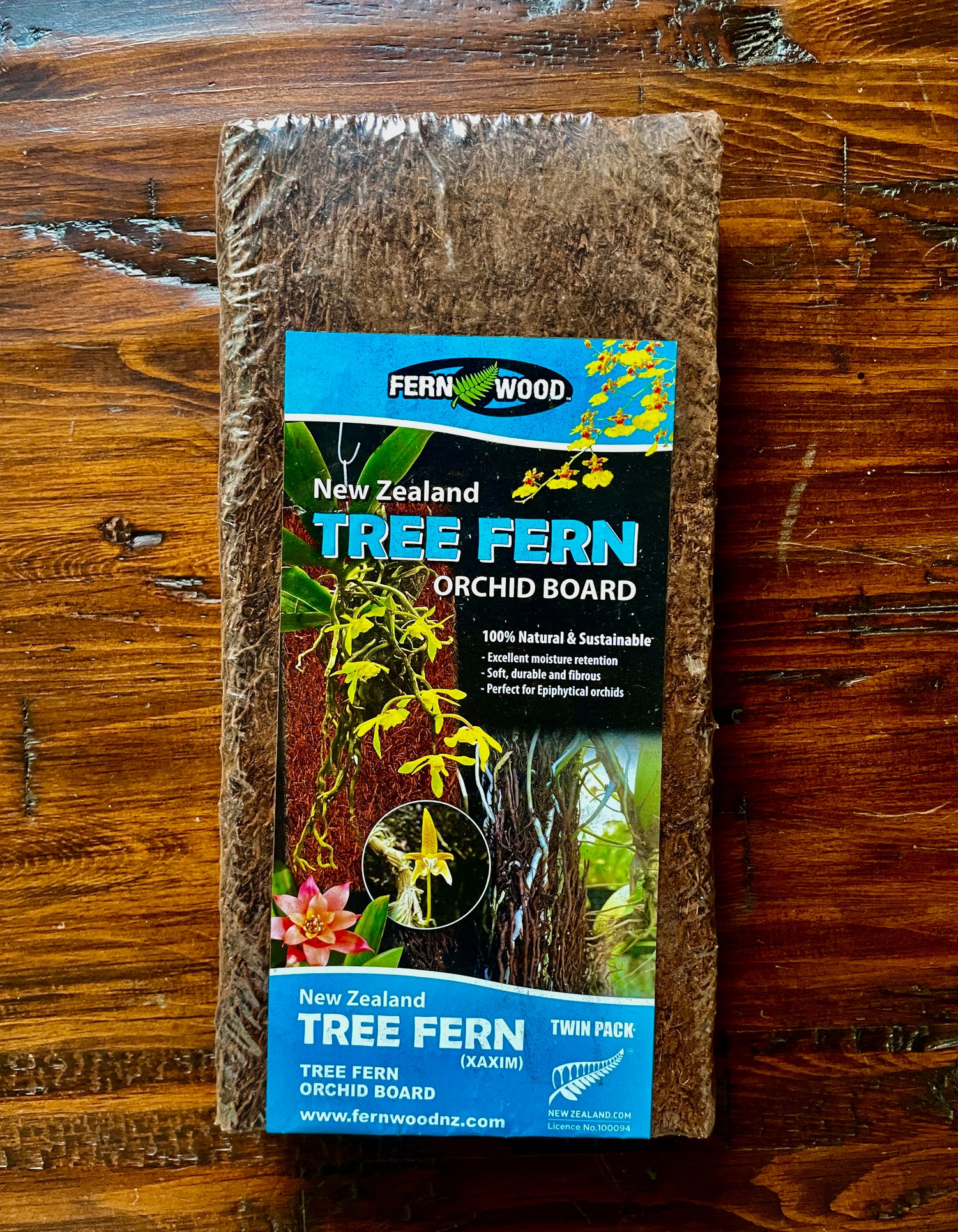 Tree Fern Orchid Board Twin Pack - New Zealand 12 x 6 x 1 Inch