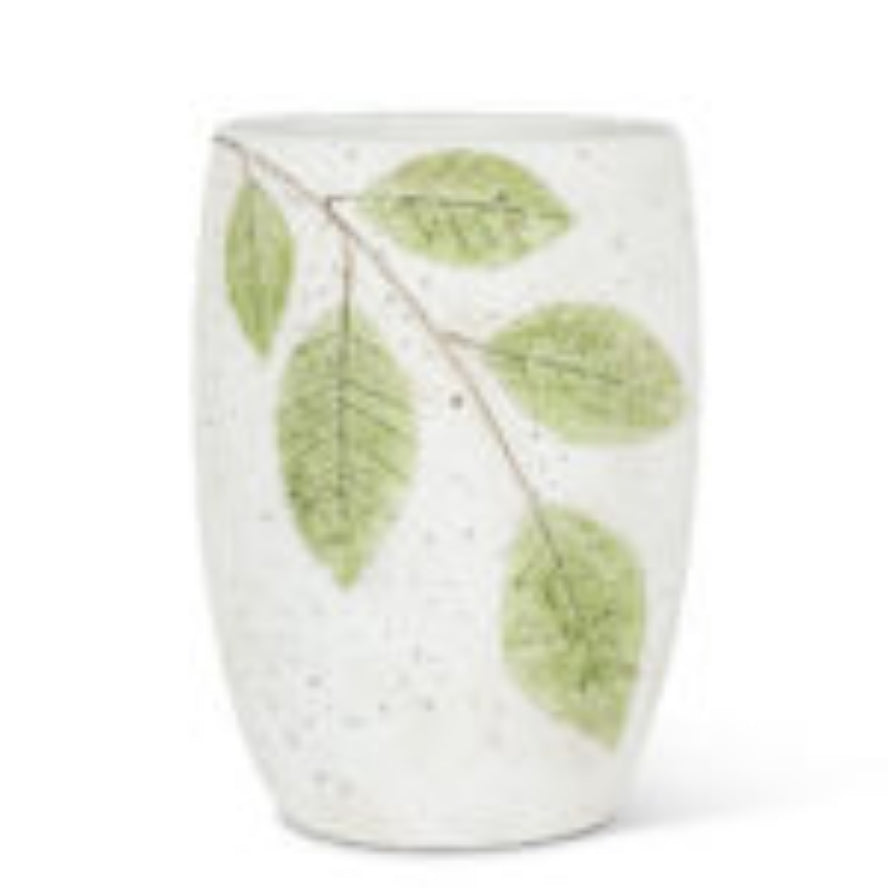 Tall Green Leaf Vase-8&quot;H