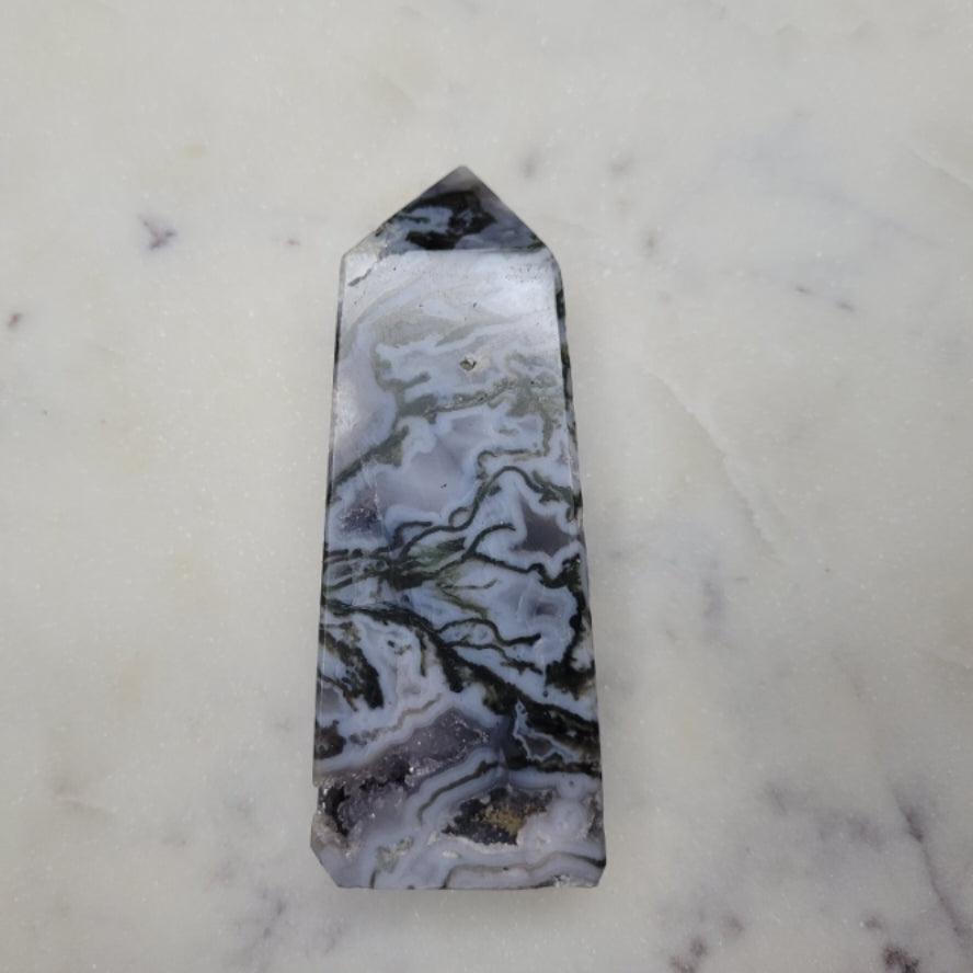 Blue Moss Agate Point