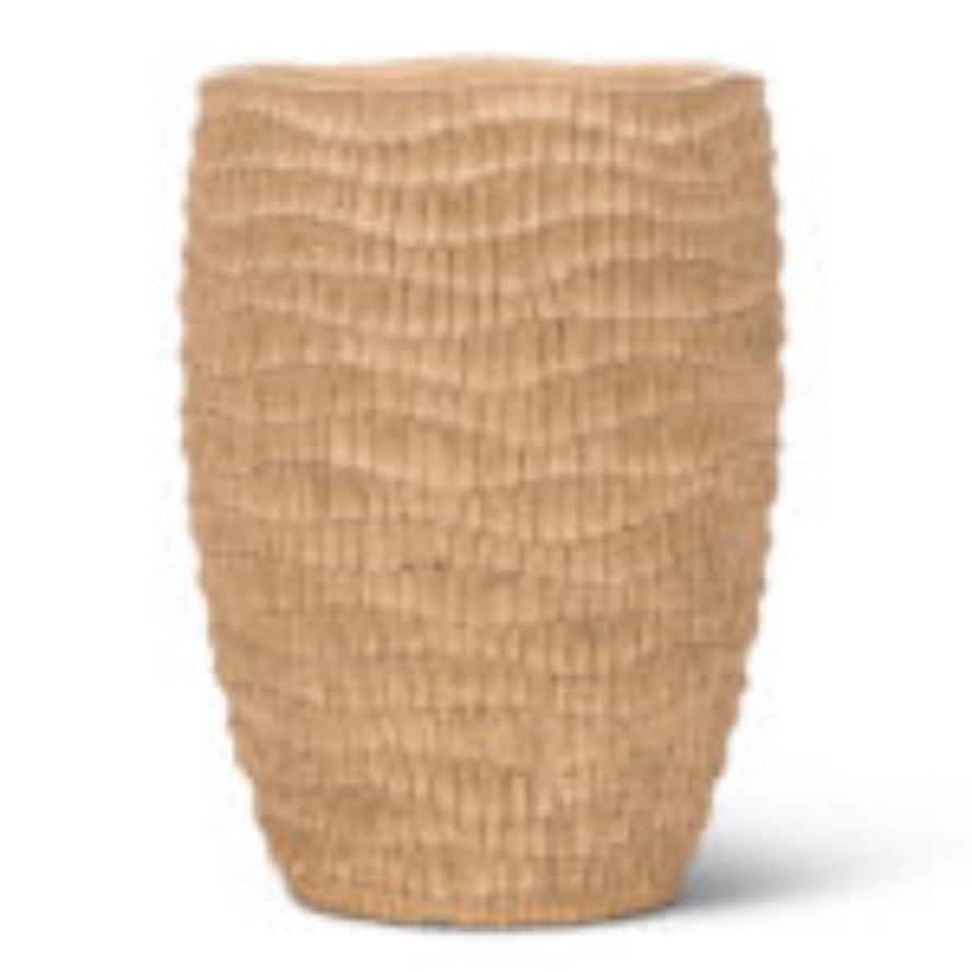 Lg Ridged Tall Vase/Planter-8&quot;H