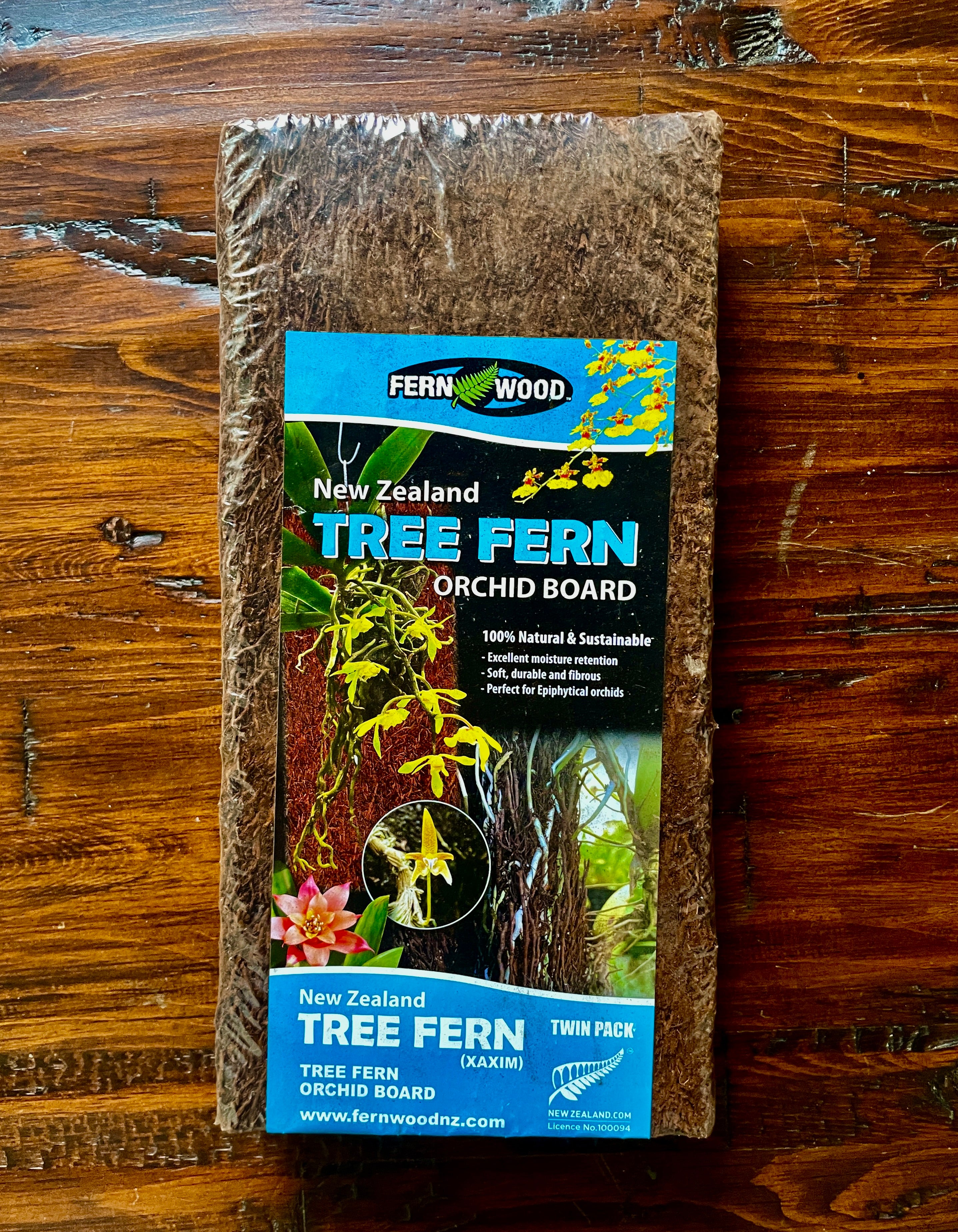 Tree Fern Orchid Board Twin Pack - New Zealand 12 x 6 x 1 Inch