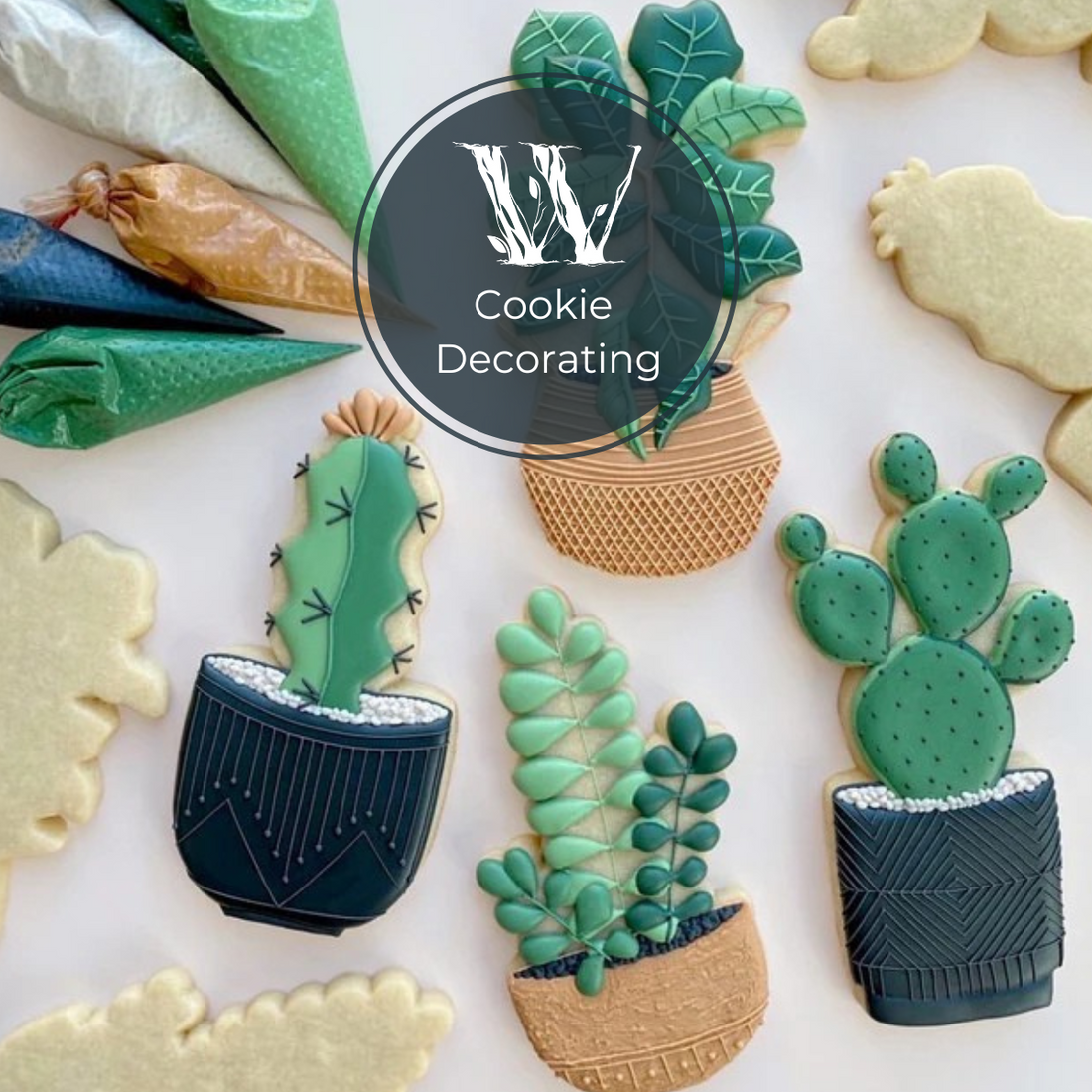 Plant Themed Cookie Decorating